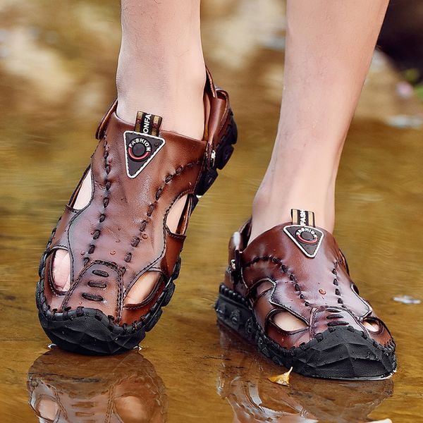 2019 new beach flip flop men summer casual leather sandals breathable tide outdoor beach shoes pantoufles homme dropshipping#y35, Black
2019 new beach flip flop men summer casual leather sandals breathable tide outdoor beach shoes pantoufles homme dropshipping#y35, Black