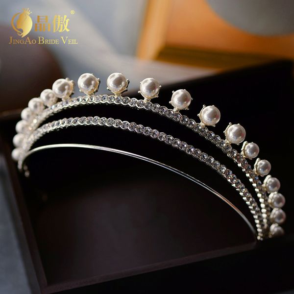 japanese and korean rhinestone artificial pearl headdress bride wedding dress banquet gift princess crown hair accessories, Silver
japanese and korean rhinestone artificial pearl headdress bride wedding dress banquet gift princess crown hair accessories, Silver