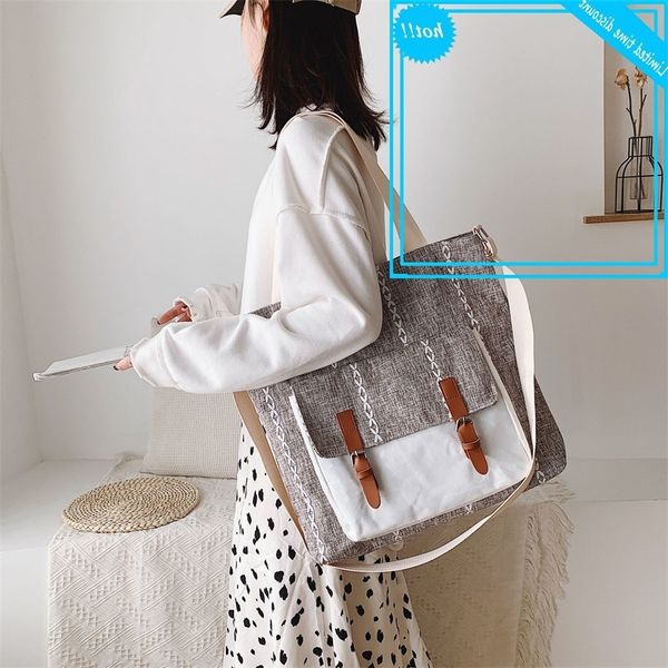 2020 creative women's one shoulder korean plain canvas handbag large capacity tote bag
2020 creative women's one shoulder korean plain canvas handbag large capacity tote bag