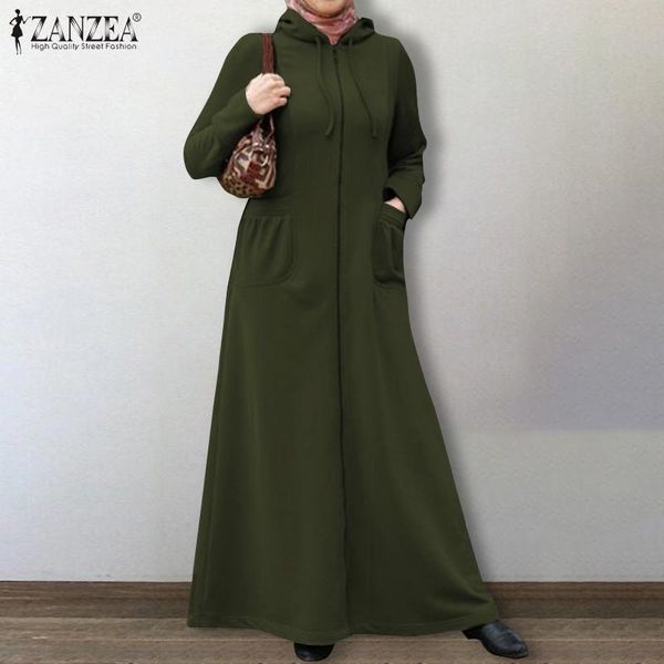 stylish sweatshirt dress women's autumn pullovers zanzea casual muslim maxi vestidos female zipper robe oversized hoodies robe, Black;gray
stylish sweatshirt dress women's autumn pullovers zanzea casual muslim maxi vestidos female zipper robe oversized hoodies robe, Black;gray