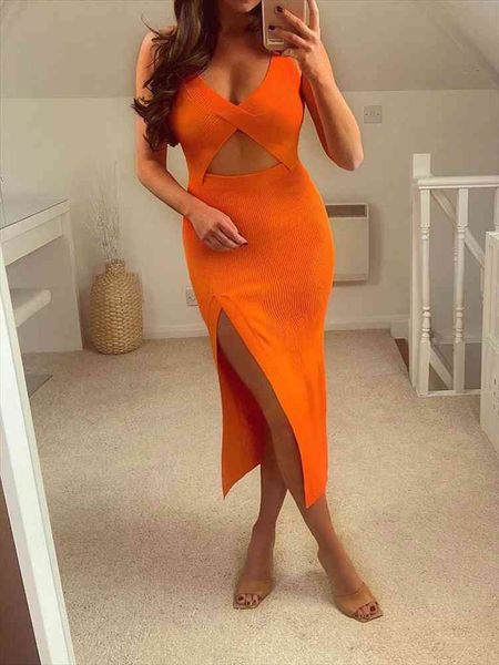 stylish chic front hollow out orange midi dress women fashion v-neck side split strap dress female elegant vestidos, Black;gray
stylish chic front hollow out orange midi dress women fashion v-neck side split strap dress female elegant vestidos, Black;gray