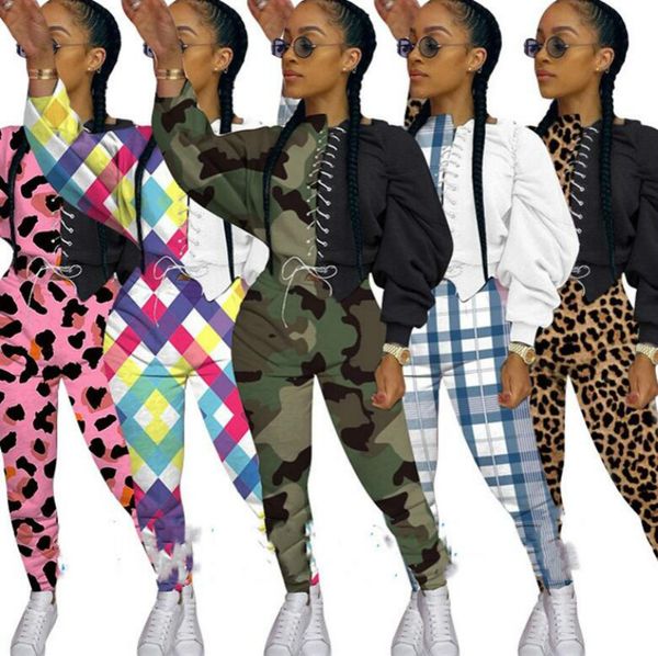 design women bodysuit tracksuit camouflage leopard two-piece strap designers crop t-shirt pullover legging pants outfit sportwear e92904, White
design women bodysuit tracksuit camouflage leopard two-piece strap designers crop t-shirt pullover legging pants outfit sportwear e92904, White