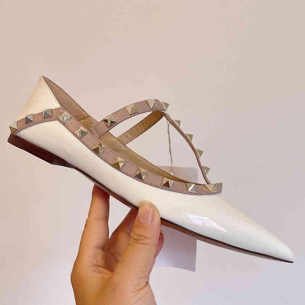 women's luxurious brands ballet shoes flats rivets genuine leather sole comfort hall pointed toe bow lady shoes, Black
women's luxurious brands ballet shoes flats rivets genuine leather sole comfort hall pointed toe bow lady shoes, Black