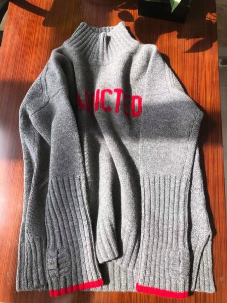 100% cashmere women sweater 2020 autumn/ winter new wool letter high neck loose knitted sweater, White;black
100% cashmere women sweater 2020 autumn/ winter new wool letter high neck loose knitted sweater, White;black