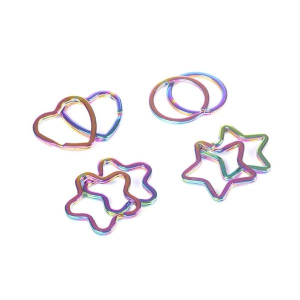 10pcs rainbow split ring heart star keychains metal key chain ring split rings keyring keyfob accessories diy, Silver
10pcs rainbow split ring heart star keychains metal key chain ring split rings keyring keyfob accessories diy, Silver