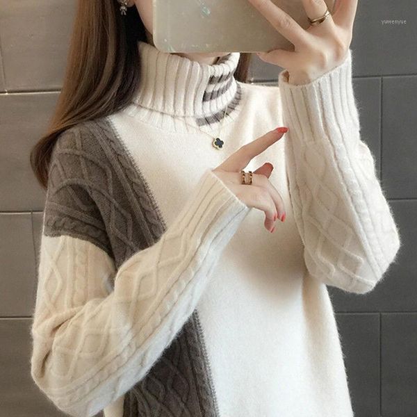 casual turtleneck sweaters women autumn winter long sleeve pullover basic sweater jumper loose sweaters pull femme1, White;black
casual turtleneck sweaters women autumn winter long sleeve pullover basic sweater jumper loose sweaters pull femme1, White;black