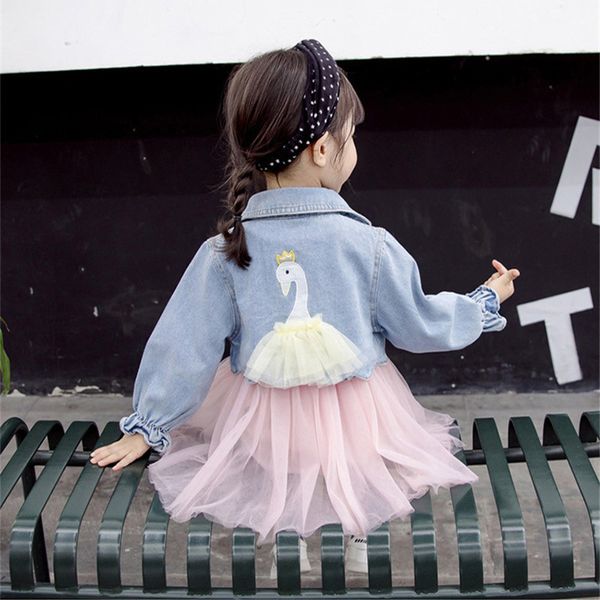 kids clothes denim jacket & 2pc cute outfits patchwork mesh dress autumn princess suit for girls toddler c1012, Blue;gray
kids clothes denim jacket & 2pc cute outfits patchwork mesh dress autumn princess suit for girls toddler c1012, Blue;gray