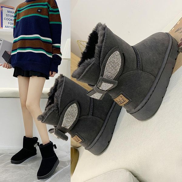 new bow cotton snow boots women's winter short warm fleece women's short boots women 2020 woman shoes, Black
new bow cotton snow boots women's winter short warm fleece women's short boots women 2020 woman shoes, Black