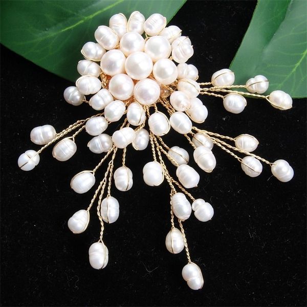 brooch freshwater pearl flower brooches pearl brooches for women wedding dress badge accessories jewelry handmade 201009, Gray
brooch freshwater pearl flower brooches pearl brooches for women wedding dress badge accessories jewelry handmade 201009, Gray