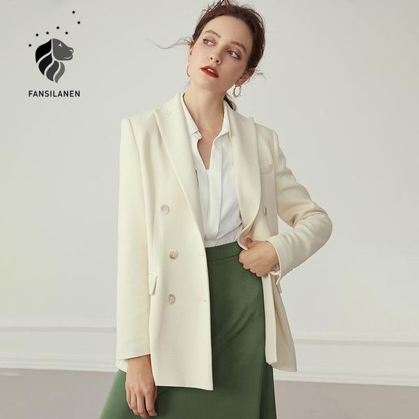 fansilanen office elegant white ladies blazer women double breasted casual oversized blazer female long sleeve jacket, White;black
fansilanen office elegant white ladies blazer women double breasted casual oversized blazer female long sleeve jacket, White;black