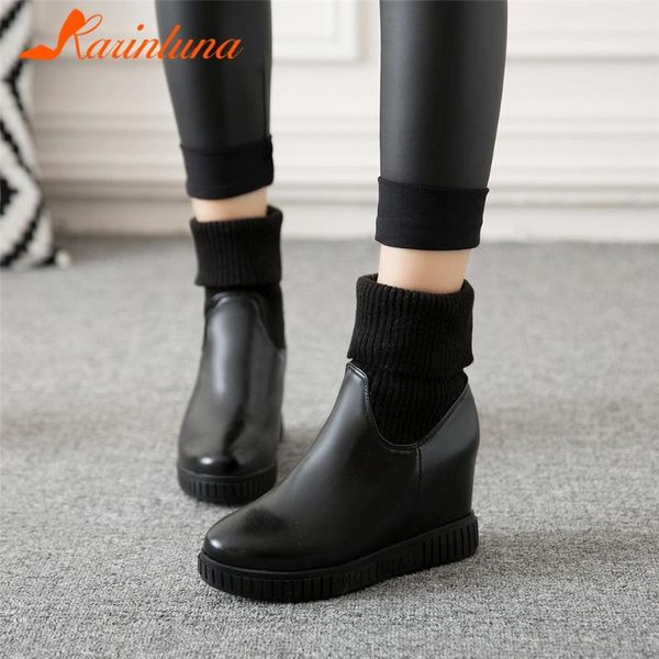 drop shipping sale women shoes 2021 new fashion autumn winter ankle sock boots flat with round toe patchwork height increasing, Black
drop shipping sale women shoes 2021 new fashion autumn winter ankle sock boots flat with round toe patchwork height increasing, Black