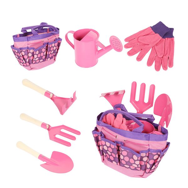 6pcs children kids garden tools set with bag watering can gardening shovel rake spade toys simulation toy kids gift toys lj201009
6pcs children kids garden tools set with bag watering can gardening shovel rake spade toys simulation toy kids gift toys lj201009