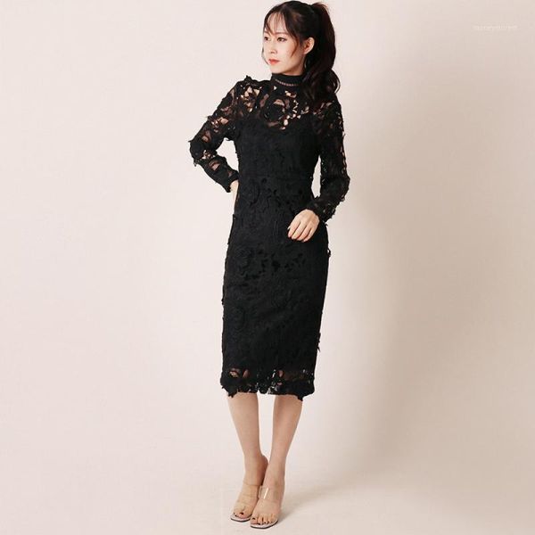 casual dresses women autumn pencil dress long sleeve turtlenck lace crochet knee ladies floral slim party gowns evening vestidos1, Black;gray
casual dresses women autumn pencil dress long sleeve turtlenck lace crochet knee ladies floral slim party gowns evening vestidos1, Black;gray