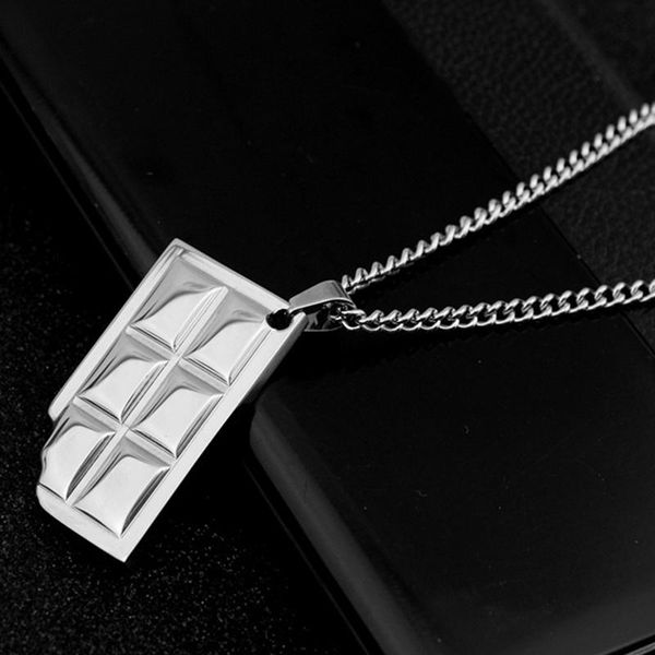 geometry rectangle square chocolate biscuits stainless steel pendant necklaces bff friendship creative jewelry christmas gift, Silver
geometry rectangle square chocolate biscuits stainless steel pendant necklaces bff friendship creative jewelry christmas gift, Silver