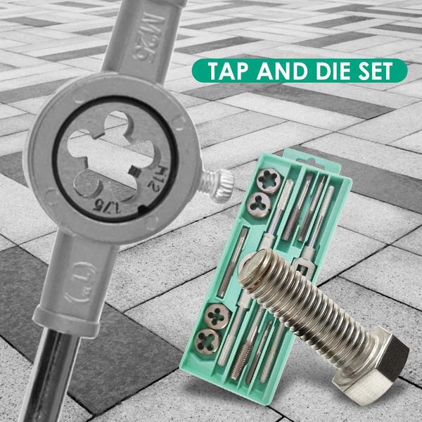 alloy steel screw tap die sets tap reamer external thread cutting tapping tools easily carrying lightweight tools
alloy steel screw tap die sets tap reamer external thread cutting tapping tools easily carrying lightweight tools