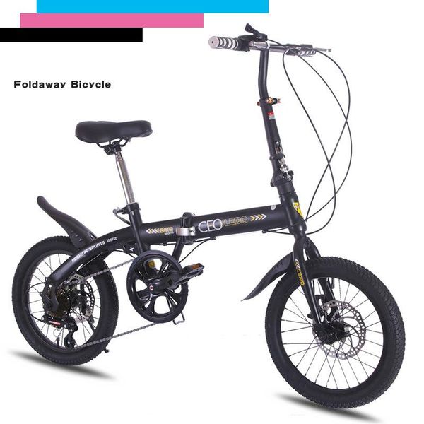 folding bike 16 inch alloy steel frame variable speed mountain bike outdoor sports equipment black bicycle
folding bike 16 inch alloy steel frame variable speed mountain bike outdoor sports equipment black bicycle