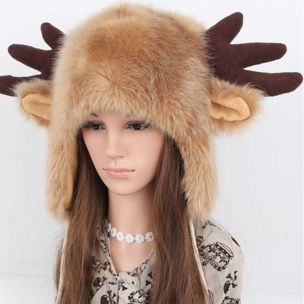 2021 new arrival women winter thick fake fur hat warm soft quality cute cap antlers plush to keep warm luxury hat, Blue;gray
2021 new arrival women winter thick fake fur hat warm soft quality cute cap antlers plush to keep warm luxury hat, Blue;gray