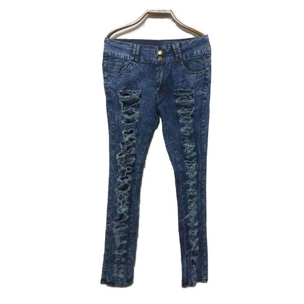 spring and autumn trousers blue cotton high-waist denim washed temperament commuter dark feet leggings
spring and autumn trousers blue cotton high-waist denim washed temperament commuter dark feet leggings
