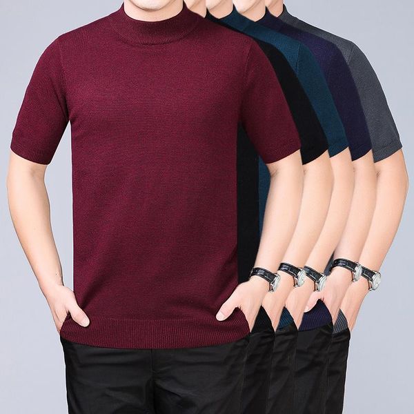 men's sweaters man turtleneck sweater short sleeve wool jumper male solid color slim fit knit shirt, White;black
men's sweaters man turtleneck sweater short sleeve wool jumper male solid color slim fit knit shirt, White;black