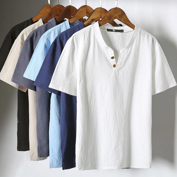 men's flax t-shirt casual v-neck button down t-shirts slim fit cotton linen short sleeve basic oversized t shirt, White;black
men's flax t-shirt casual v-neck button down t-shirts slim fit cotton linen short sleeve basic oversized t shirt, White;black