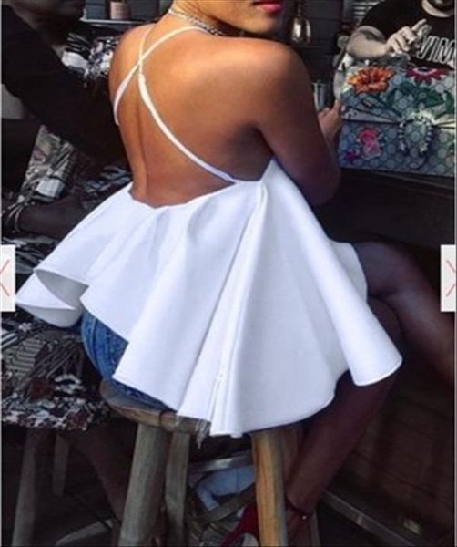 women halter white big ball gown hem style tank summer club backless high low hem tees new fashion basic
women halter white big ball gown hem style tank summer club backless high low hem tees new fashion basic