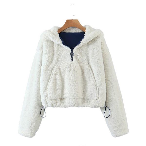women's fur & faux womens solid pullover ladies zipper pockets soft hooded lace up street style overcoat autumn winter, Black
women's fur & faux womens solid pullover ladies zipper pockets soft hooded lace up street style overcoat autumn winter, Black