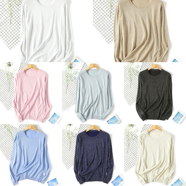 new sweater women's round neck long sleeve solid color knitted women's bright line loose thin sweater women vahau, White;black
new sweater women's round neck long sleeve solid color knitted women's bright line loose thin sweater women vahau, White;black