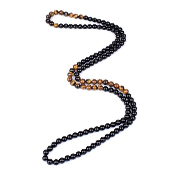 chains black onyxs tiger eye beaded necklaces for women fashion natural stone obsidian men yoga prayer handmade jewelry gift, Silver
chains black onyxs tiger eye beaded necklaces for women fashion natural stone obsidian men yoga prayer handmade jewelry gift, Silver