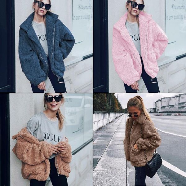 2021 new arrival women plush coat fluffy autumn zipper thick casual lamb winter faux fur knitted overcoat plus size, Black
2021 new arrival women plush coat fluffy autumn zipper thick casual lamb winter faux fur knitted overcoat plus size, Black