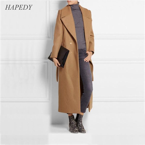women's wool & blends hapedy 2021 women coat plus size autumn winter cassic simple maxi long coats female robe outerwear manteau femme, Black
women's wool & blends hapedy 2021 women coat plus size autumn winter cassic simple maxi long coats female robe outerwear manteau femme, Black