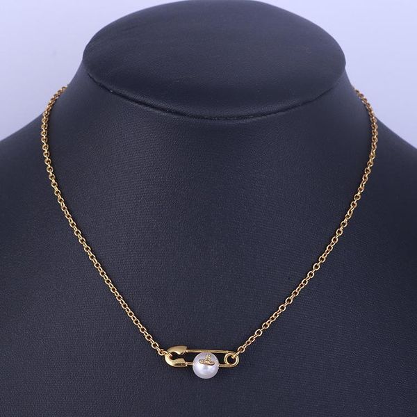 novel pin pendant pearl necklace for women environmental cooper gold color safety pin pendant necklace girls gift, Silver
novel pin pendant pearl necklace for women environmental cooper gold color safety pin pendant necklace girls gift, Silver