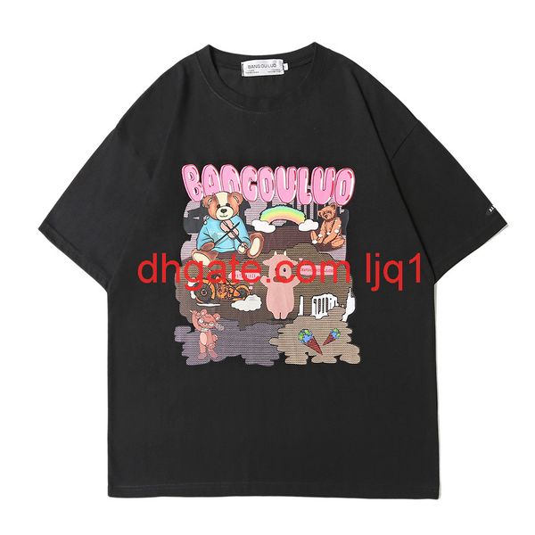 cartoon printed short sleeve t-shirt men's ins fashion brand round neck 5-sleeve bf lazy style trend loose half sleeve, White;black
cartoon printed short sleeve t-shirt men's ins fashion brand round neck 5-sleeve bf lazy style trend loose half sleeve, White;black