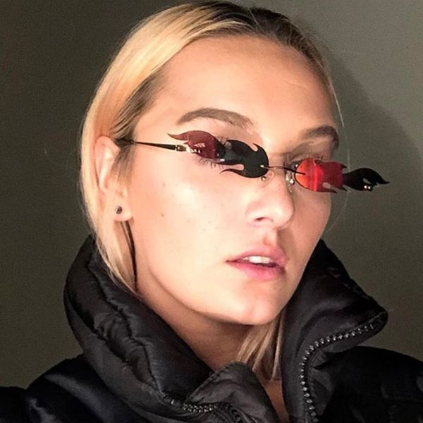 women men rimless wave sun glasses new 2012 black friday fire flame sunglasses eyewear luxury design narrow sunglass shade streetwear, White;black
women men rimless wave sun glasses new 2012 black friday fire flame sunglasses eyewear luxury design narrow sunglass shade streetwear, White;black