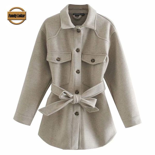 fandy lokar turn down collar jackets women fashion tie belt waist gray coats women elegant pockets jackets female ladies, Black;brown
fandy lokar turn down collar jackets women fashion tie belt waist gray coats women elegant pockets jackets female ladies, Black;brown
