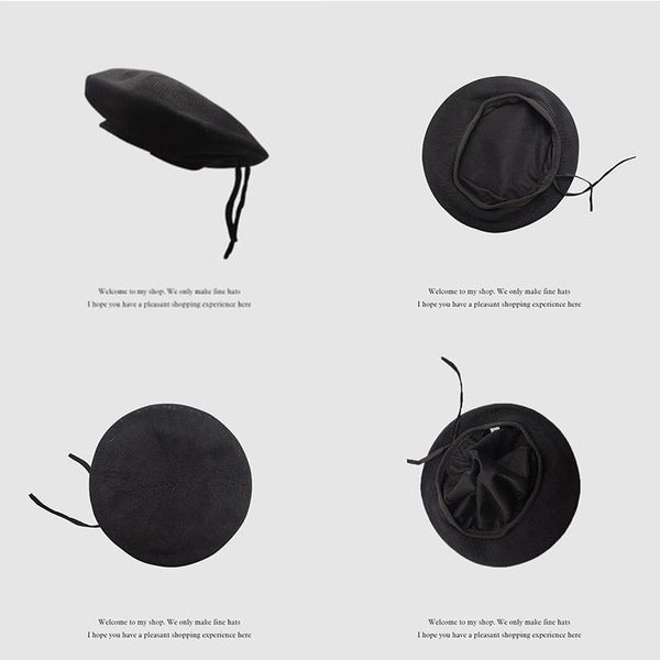new wool mens ladies black beret hat cap army - fashion or fancy dress, Blue;gray