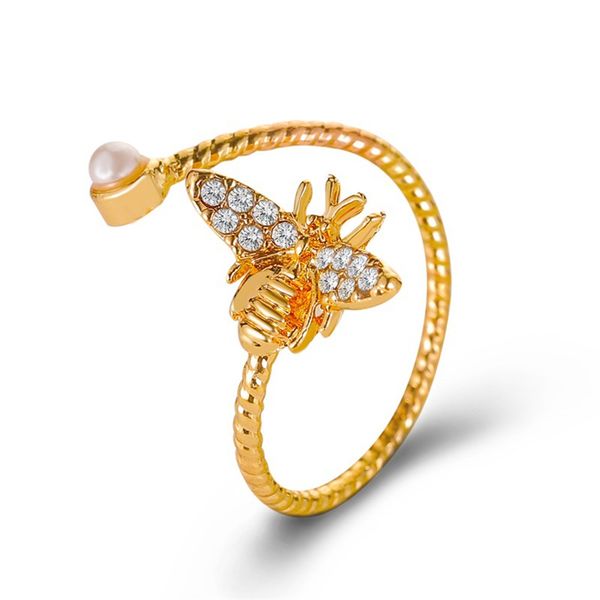 20pcs/lot brand new animal bee finger rings female adjustable pearl hand jewelry with diamond copper gold ring fashion accessories, Golden;silver
20pcs/lot brand new animal bee finger rings female adjustable pearl hand jewelry with diamond copper gold ring fashion accessories, Golden;silver