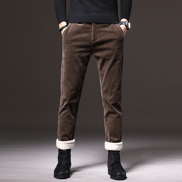 autumn and winter corduroy men's casual loose small straight tube thickened warm slim plush pants trend, Black
autumn and winter corduroy men's casual loose small straight tube thickened warm slim plush pants trend, Black