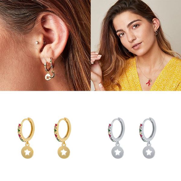 hoop & huggie boako s925 sterling silver colorful zircon earrings for valentine's day birthday gifts woman earring piercing pendientes, Golden;silver
hoop & huggie boako s925 sterling silver colorful zircon earrings for valentine's day birthday gifts woman earring piercing pendientes, Golden;silver