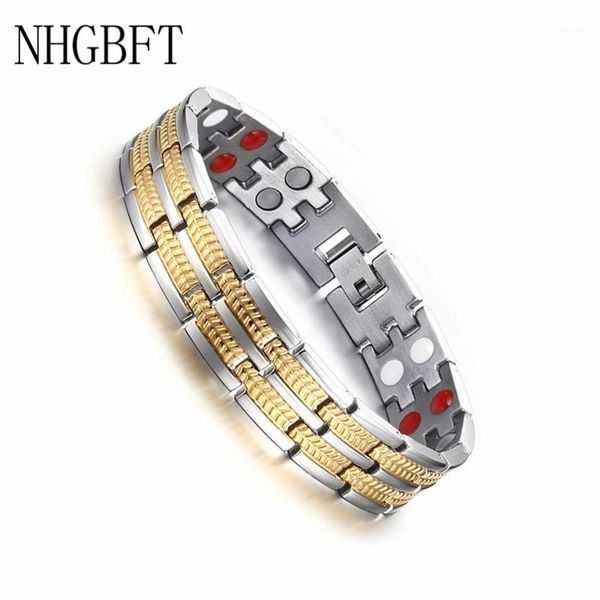 nhgbft magnetic healthy care bracelet mens infrared germanium negative ions bracelet bangle1, Golden;silver
nhgbft magnetic healthy care bracelet mens infrared germanium negative ions bracelet bangle1, Golden;silver
