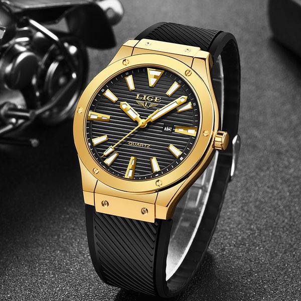 lige fashion mens watches silicone strap men's sport watch for men waterproof gold watch quartz clock relogio masculino, Slivery;brown
lige fashion mens watches silicone strap men's sport watch for men waterproof gold watch quartz clock relogio masculino, Slivery;brown