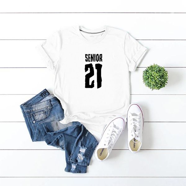 lh20522 european and american retro summer senior 21 english printing casual all-match comfortable round neck trend t-shirt short sleeves, White
lh20522 european and american retro summer senior 21 english printing casual all-match comfortable round neck trend t-shirt short sleeves, White