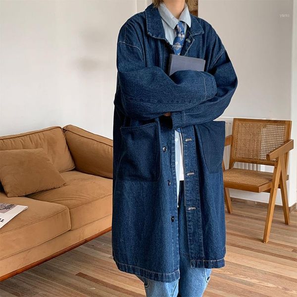 new mens denim jackets, fashionable trench coat, casual long trench coat, loose blue jacket, -xl1, Tan;black
new mens denim jackets, fashionable trench coat, casual long trench coat, loose blue jacket, -xl1, Tan;black