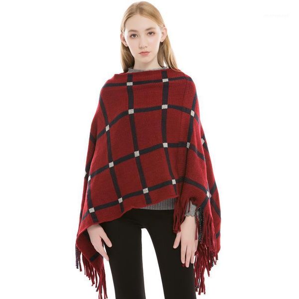 winter clothes women sweater v-neck elegant fashion tassel cape knitting shawl lady batwing sleeve england style plaid cloaks1, White;black
winter clothes women sweater v-neck elegant fashion tassel cape knitting shawl lady batwing sleeve england style plaid cloaks1, White;black
