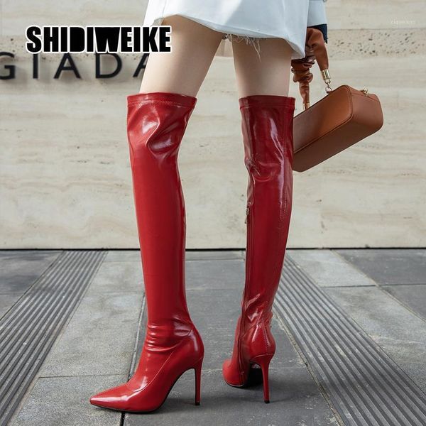 women thigh high boots red leather high heels pointed toe ladies shoes autumn winter over the knee long boots v7671, Black
women thigh high boots red leather high heels pointed toe ladies shoes autumn winter over the knee long boots v7671, Black