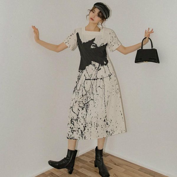 square neck short sleeves inks printed pullover asymmetrical bottom printting loose dress summer fashion wl89700 drop shipping, Black;gray
square neck short sleeves inks printed pullover asymmetrical bottom printting loose dress summer fashion wl89700 drop shipping, Black;gray