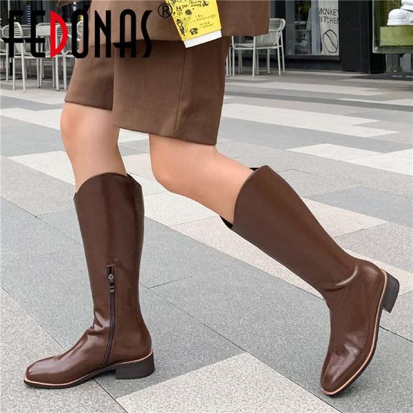 fedonas female shoes woman 2020 new fashion side zipper genuine leather knee high boots for women wide calf party basic boots, Black
fedonas female shoes woman 2020 new fashion side zipper genuine leather knee high boots for women wide calf party basic boots, Black