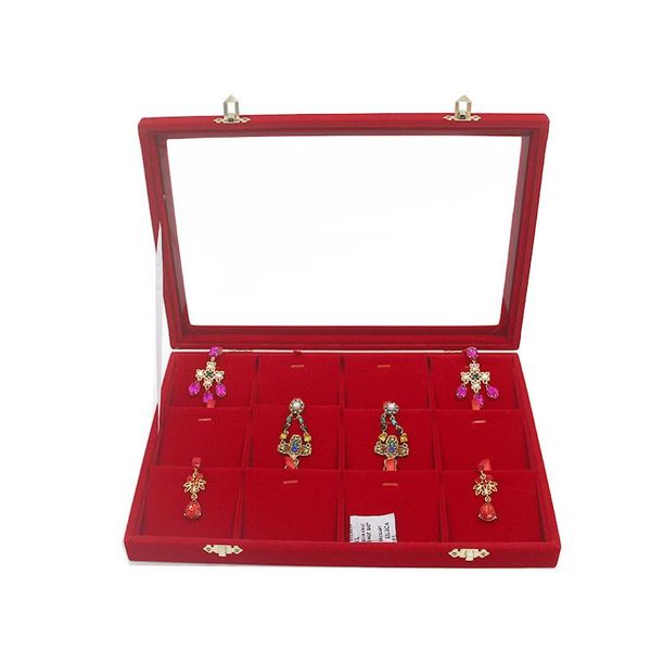mordoa 12 lattice jewelry display tray necklace holder pendant storage box ring earring case bracelet organizer bangle showcase, Pink;blue
mordoa 12 lattice jewelry display tray necklace holder pendant storage box ring earring case bracelet organizer bangle showcase, Pink;blue