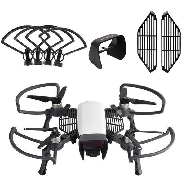 drone accessories for dji spark kits,propeller guards foldable landing gear, lens hood sun shade, finger guard board (3 pack)
drone accessories for dji spark kits,propeller guards foldable landing gear, lens hood sun shade, finger guard board (3 pack)