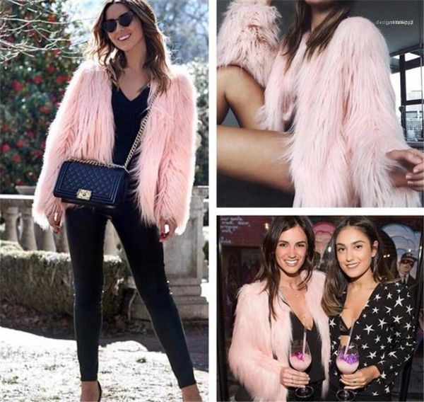 winter designer womens fur coat solid color v neck long sleeve womens outerwear loose ladies fur coats, Black 
winter designer womens fur coat solid color v neck long sleeve womens outerwear loose ladies fur coats, Black