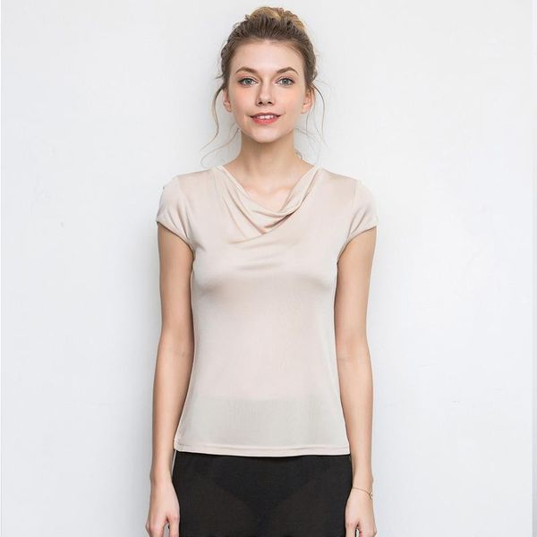 silk t-shirt blouse knitted mulberry silk collar bottom summer short-sleeved new t shirt white1, Black;red
silk t-shirt blouse knitted mulberry silk collar bottom summer short-sleeved new t shirt white1, Black;red